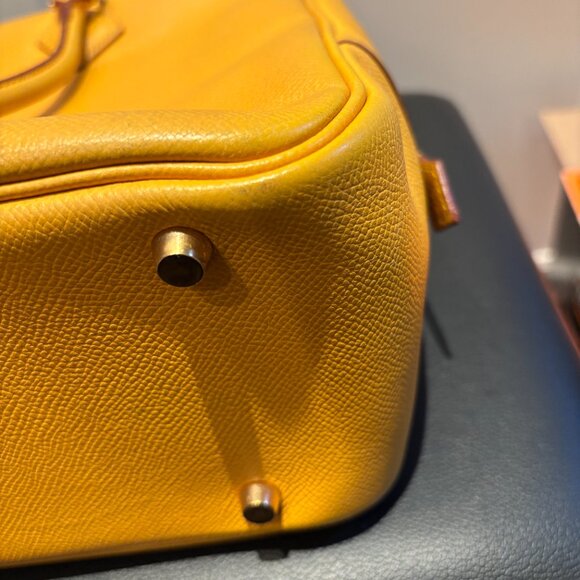 Excellent Condition Authentic HERMES Yellow Plume Bag 32 cm - Picture 6 of 14